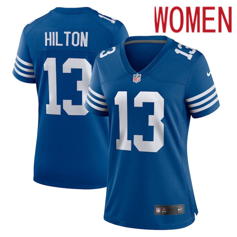 Women Indianapolis Colts 13 T.Y. Hilton Nike Royal Alternate Game NFL Jersey